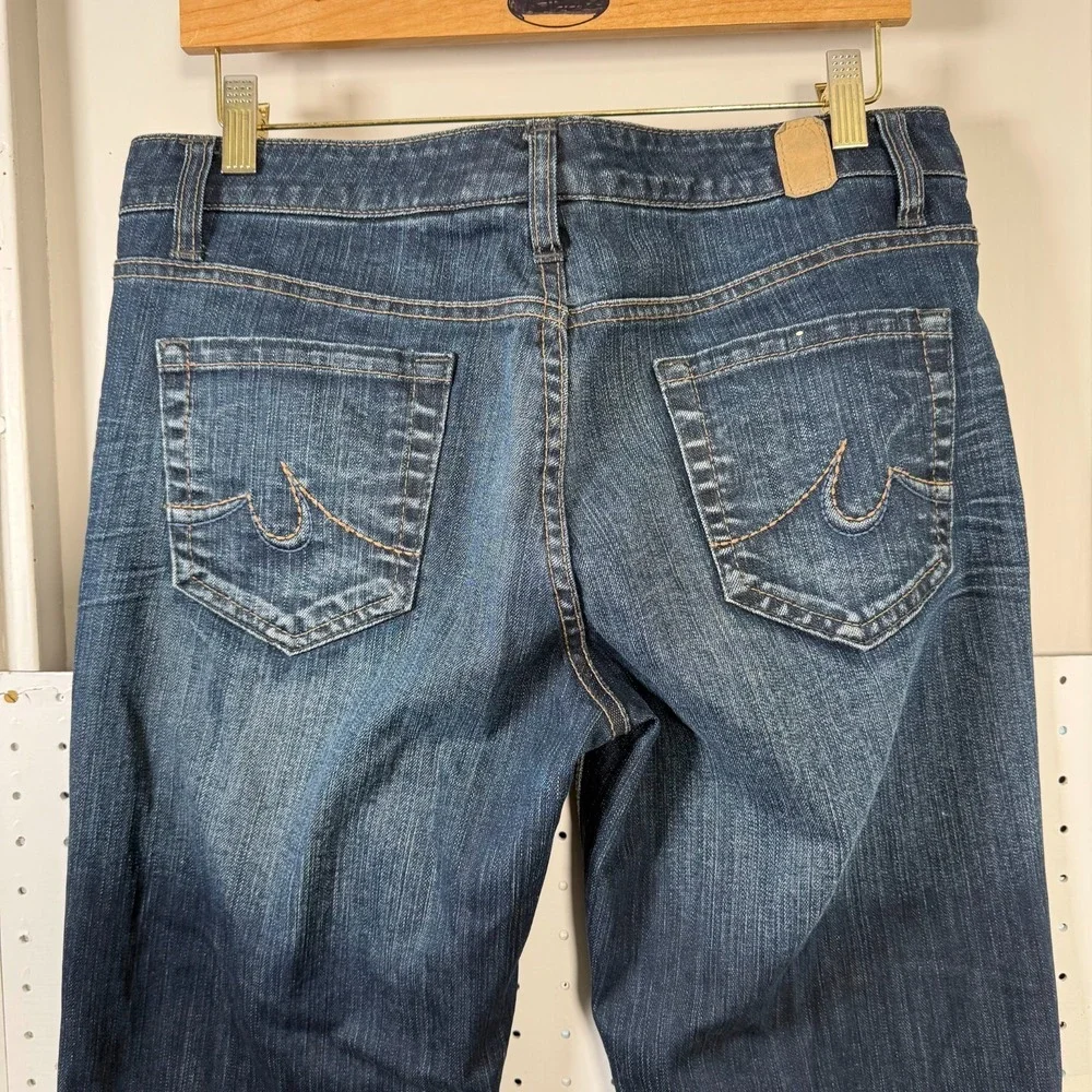 Maurices Molli Flare‎ Jeans Women's Blue Denim Mid Rise Stretch Pockets - 9/10